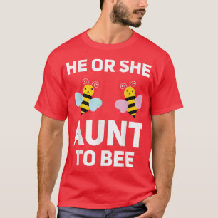 Camiseta He Or She Aunt To Bee Matching Baby Gender Reveal 