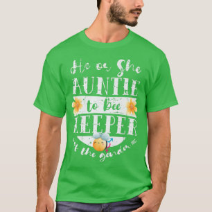 Camiseta He Or She Auntie To Bee Keeper Of The Gender Revea