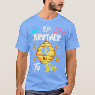Camiseta He Or She Brother To Bee Gender Reveal Baby Announ