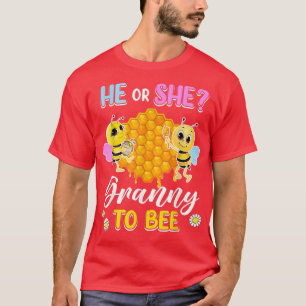 Camiseta He Or She Granny To Bee Gender Reveal Baby Shower