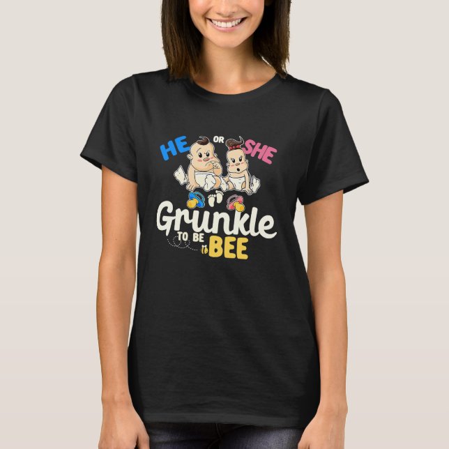 Camiseta He or She Grunkle to Bee Gender Reveal Great Uncle (Anverso)