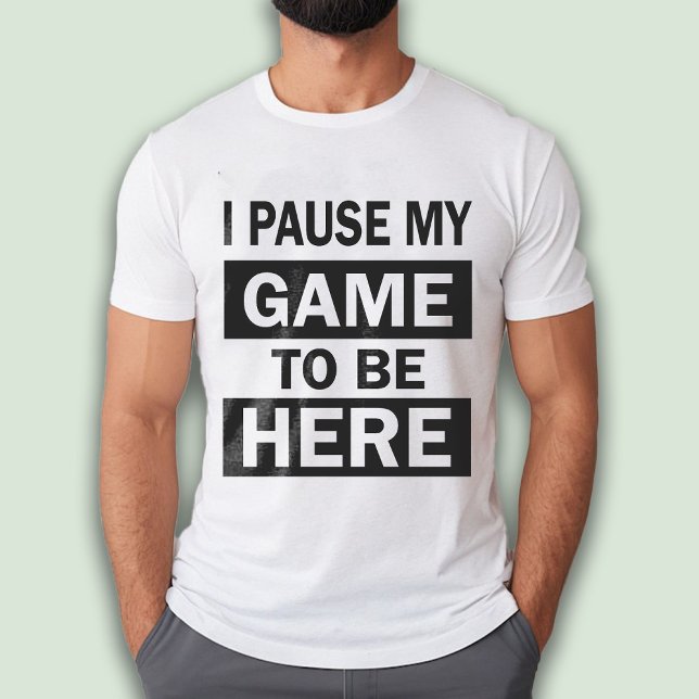 Camiseta He parado mi juego para estar aquí un marido diver (I Paused My Game to Be Here funny Gamer husband T-Shirt)