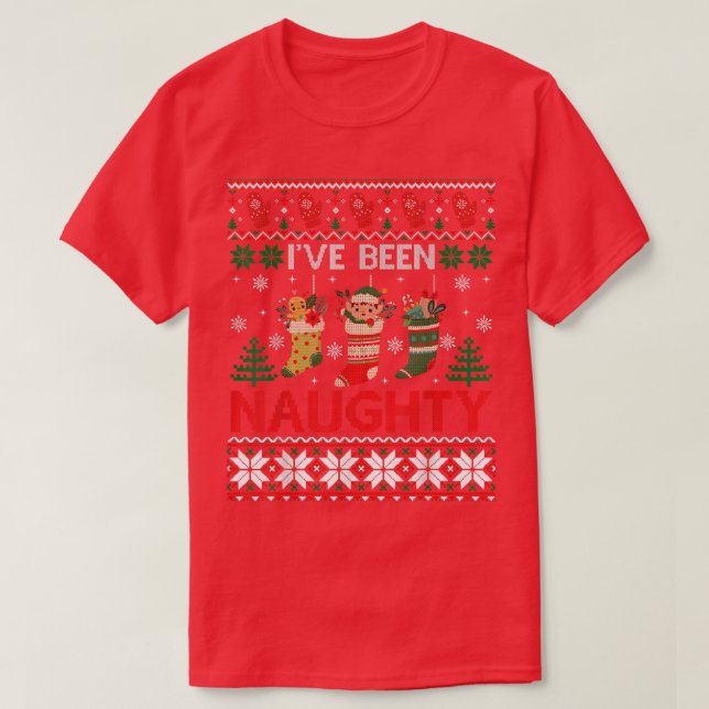 Camiseta He sido travieso comparando a Navidades feos (Diseño del anverso)