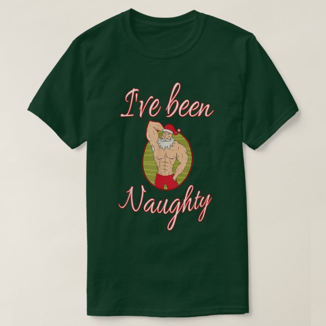 Camiseta He sido travieso Navidades divertidos de Santa Cla (Diseño del anverso)