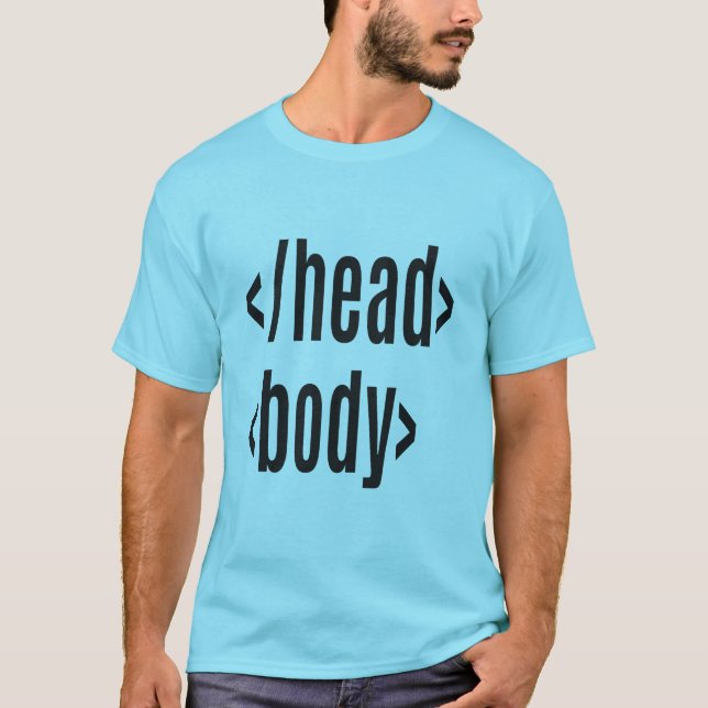 Camiseta Head Body Geek Gift (Anverso)