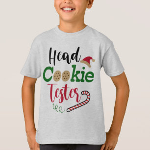 Camiseta Head Cookie Tester Funny Toddler Navidades