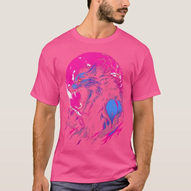 Camiseta Head Halloween Mythology Wolf Shifter Lycan (Anverso)
