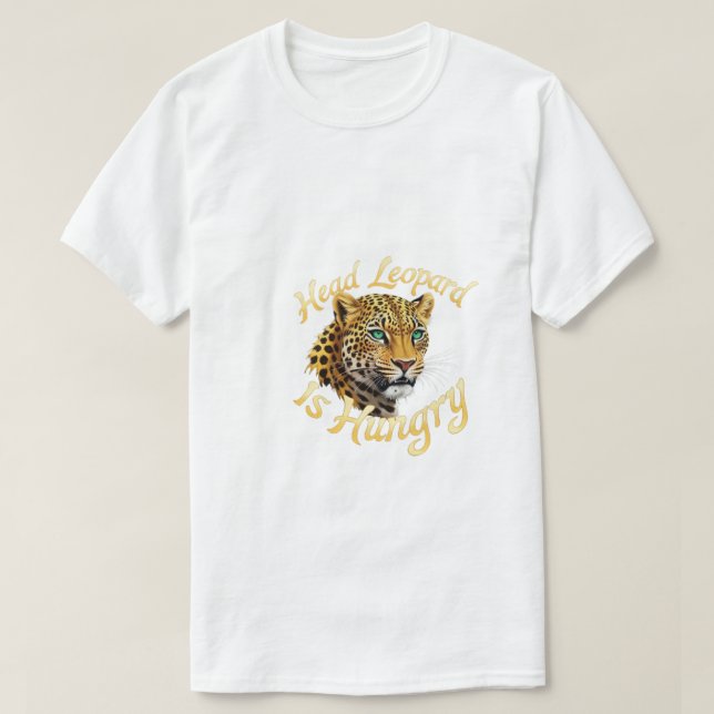 Camiseta head leopard está hambrienta (Diseño del anverso)