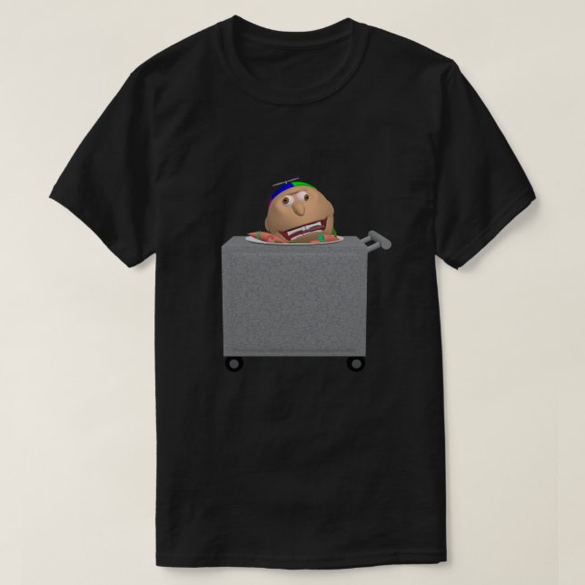 Camiseta Head on a Plate on Cart (No lid) T-shirt  (Diseño del anverso)