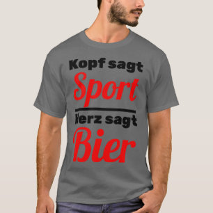 Camiseta Head says sport heart says beer