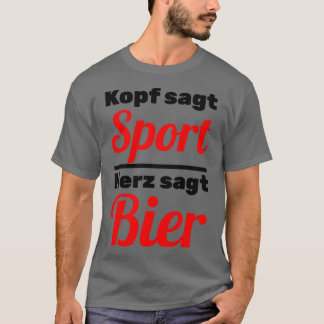 Camiseta Head says sport heart says beer