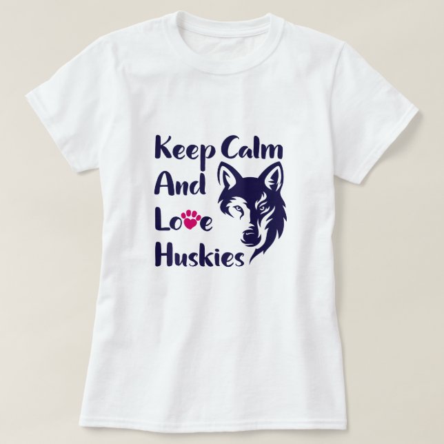 Camiseta Head Siberian Husky Vintage (Diseño del anverso)