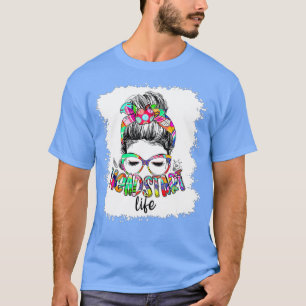 Camiseta Head Start Life Messy Bun Back To School Head Star