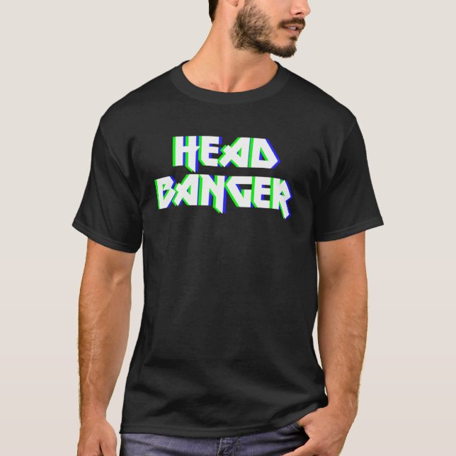 Camiseta Headbanger Dubstep Heavy Metal Rocker Techno Rave  (Anverso)