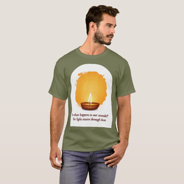 Camiseta Healing Light Candle T‑Shirt | Inspirational Quote (Anverso completo)