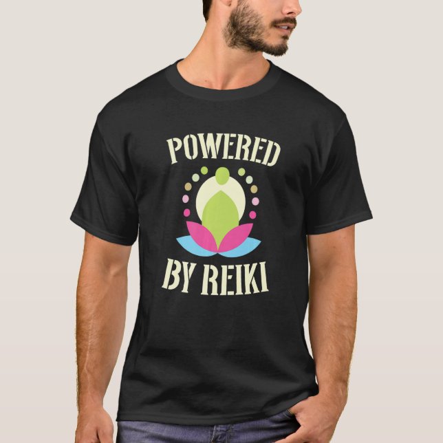 Camiseta Healing Powered by Reiki Practitioner Master Yoga  (Anverso)