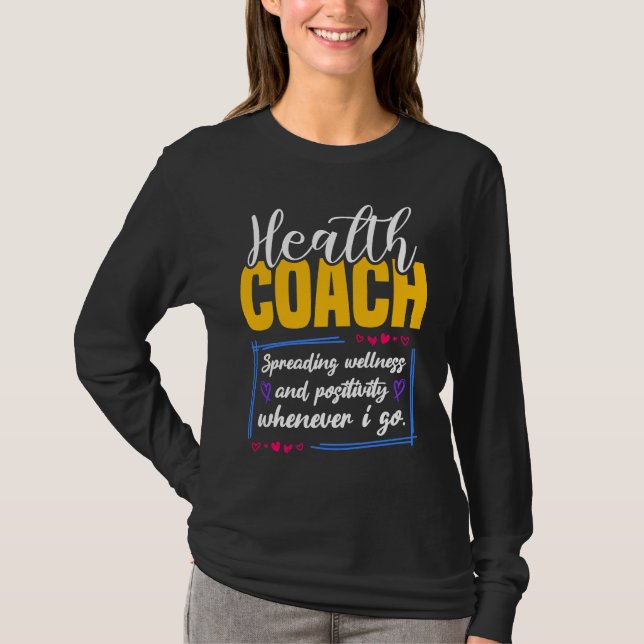 Camiseta Health Coach Spreading Wellness (Anverso)