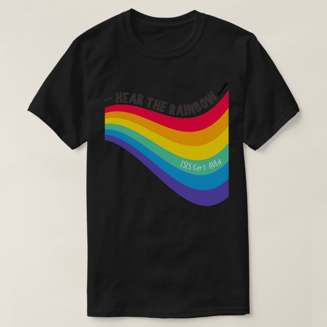 Camiseta Hear the Rainbow LSLS Cert AVEd (Diseño del anverso)