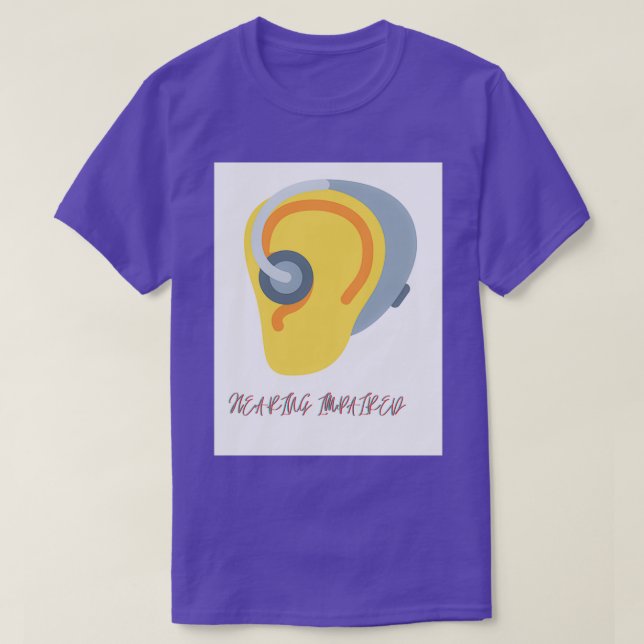 Camiseta Hearing aids sticker (Diseño del anverso)