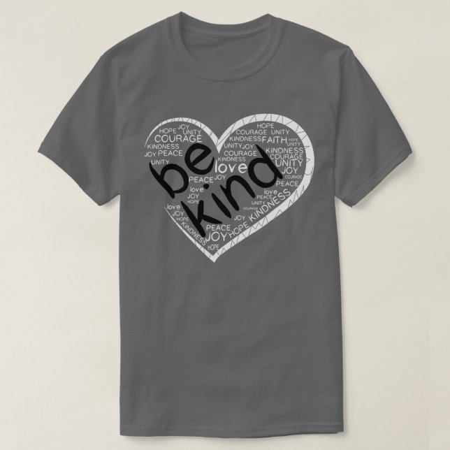 Camiseta Heart Be Kind Spread Kindness Anti Bullying Orange (Diseño del anverso)