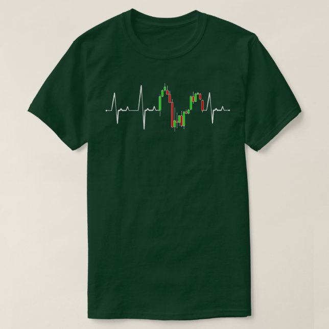 Camiseta Heart Beat Day Trading amp Investment Stock Market (Diseño del anverso)