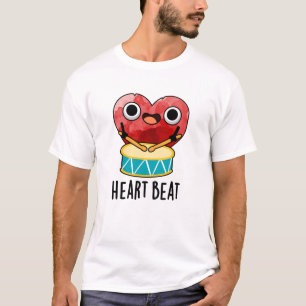 Camiseta Heart Beat Funny Heart Drummer Pun