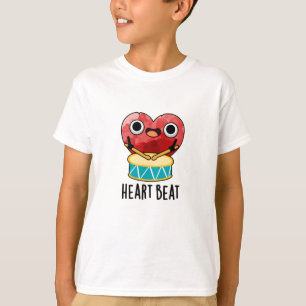 Camiseta Heart Beat Funny Heart Drummer Pun