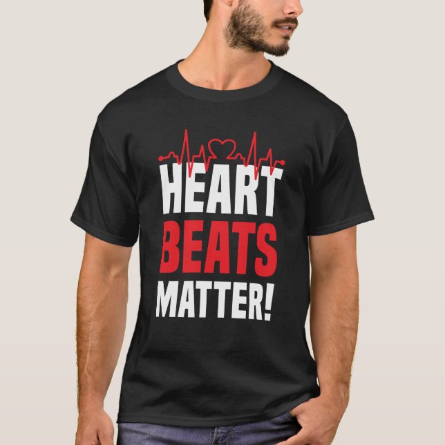Camiseta Heart beats Matter Go Red American Heart Disease A (Anverso)