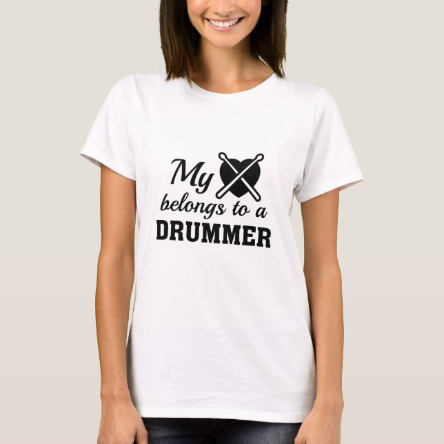 Camiseta Heart Belongs Drummer (Anverso)