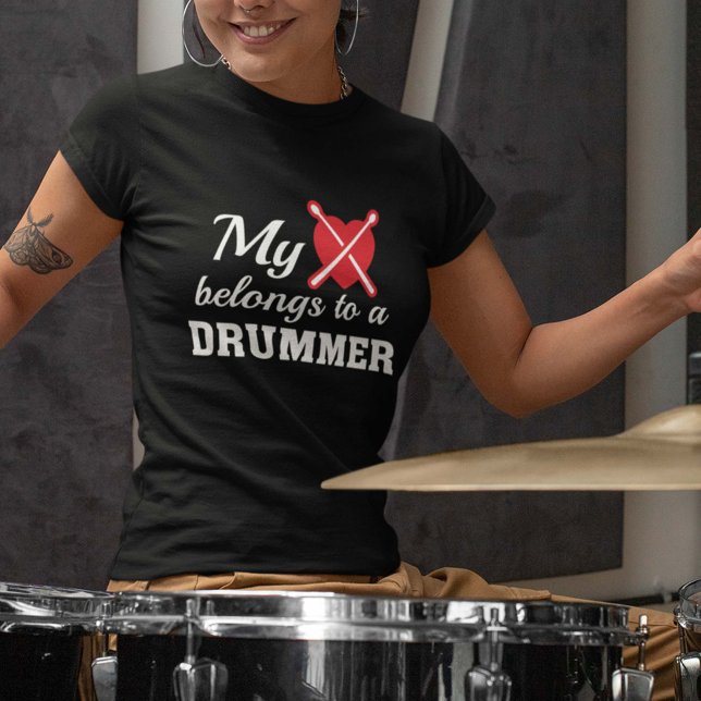 Camiseta Heart Belongs Drummer (Subido por el creador)