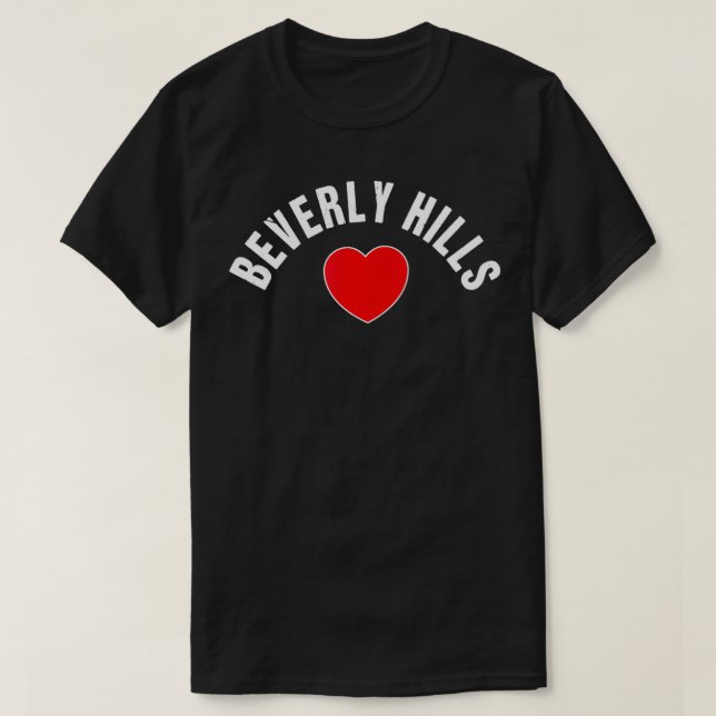 Camiseta Heart Beverly Hills LA Love Beverly Hills CA Love (Diseño del anverso)
