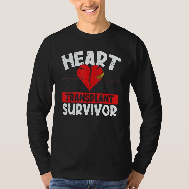 Camiseta Heart Bypass Heart Transplant Survivor Open Heart  (Anverso)