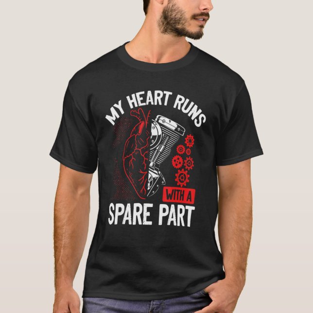 Camiseta Heart Bypass Heart Transplant Survivor Open Heart  (Anverso)