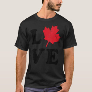 Camiseta Heart Canada Day Maple Leaf I Love You Canada