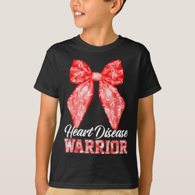 Camiseta Heart Disease Warrior Red Ribbon Heart Disease Awa (Anverso)