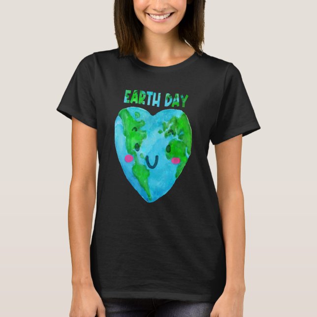 Camiseta Heart Earth Day 2022 Planeta World Earth Day Heart (Anverso)