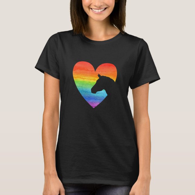 Camiseta Heart Graphic Horse Lover Equestrian Rider Horses  (Anverso)