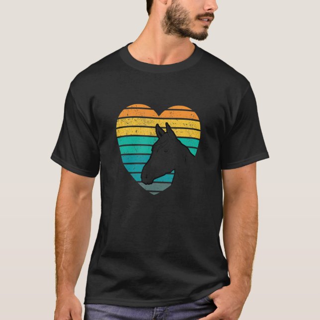 Camiseta Heart Graphic Horse Lover Equestrian Rider Horses  (Anverso)