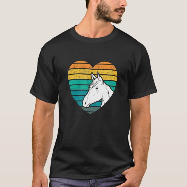 Camiseta Heart Graphic Horse Lover Equestrian Rider Horses  (Anverso)