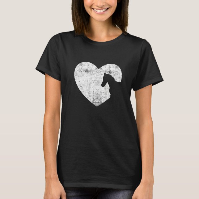 Camiseta Heart Horse Graphic Horse Lover Equestrian Rider H (Anverso)