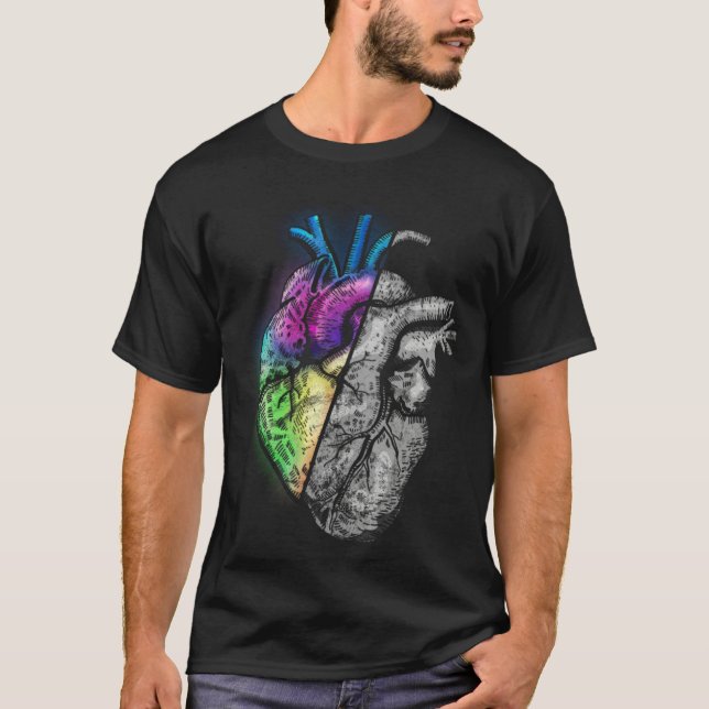 Camiseta Heart in Half With You And Without You Love and (Anverso)