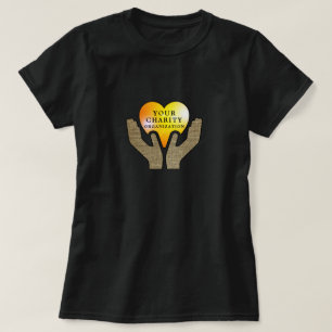 Camiseta Heart in Hands, organización de caridad, organizad