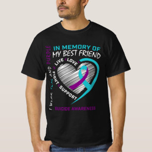 Camiseta Heart In Memory Of Best Friend Suicide Awareness P