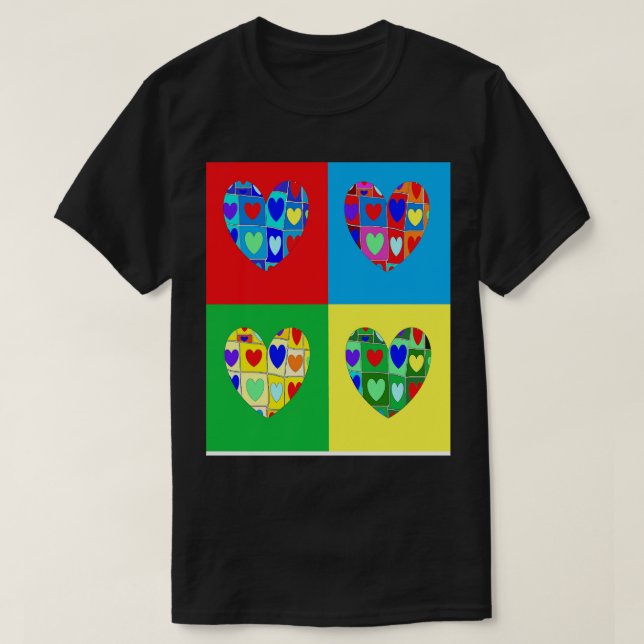 Camiseta Heart Love Art 4 Art Pop (Diseño del anverso)