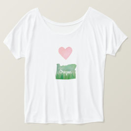 Camiseta Heart (Love) Oregon State Green Valley