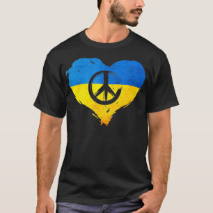 Camiseta Heart Love Peace Ukraine, Support Ukraine, Ukraini