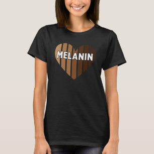Camiseta Heart Melanin Africa Black History Mono Black Pr