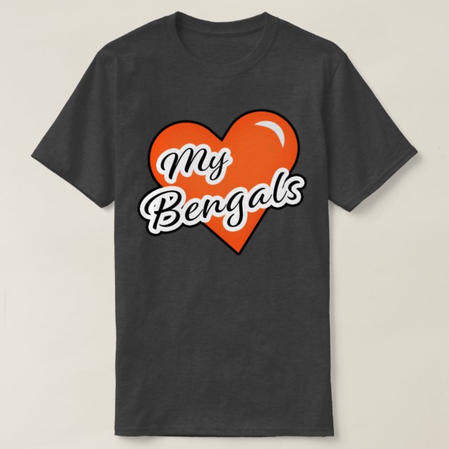 Camiseta Heart My Cincinnati Bengals (Diseño del anverso)