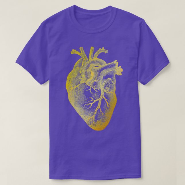 Camiseta Heart of Gold Vintage Heart Anatomy (Diseño del anverso)