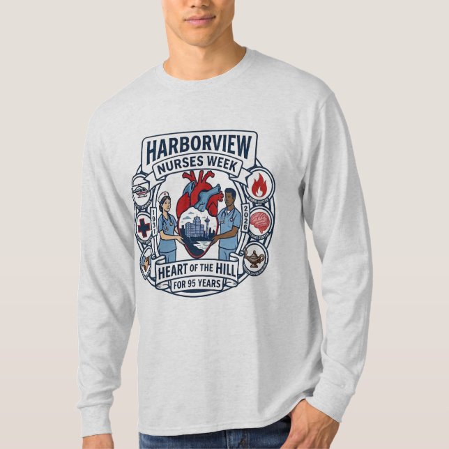 Camiseta Heart of the Hill Long Sleeve (Design A) (Anverso)